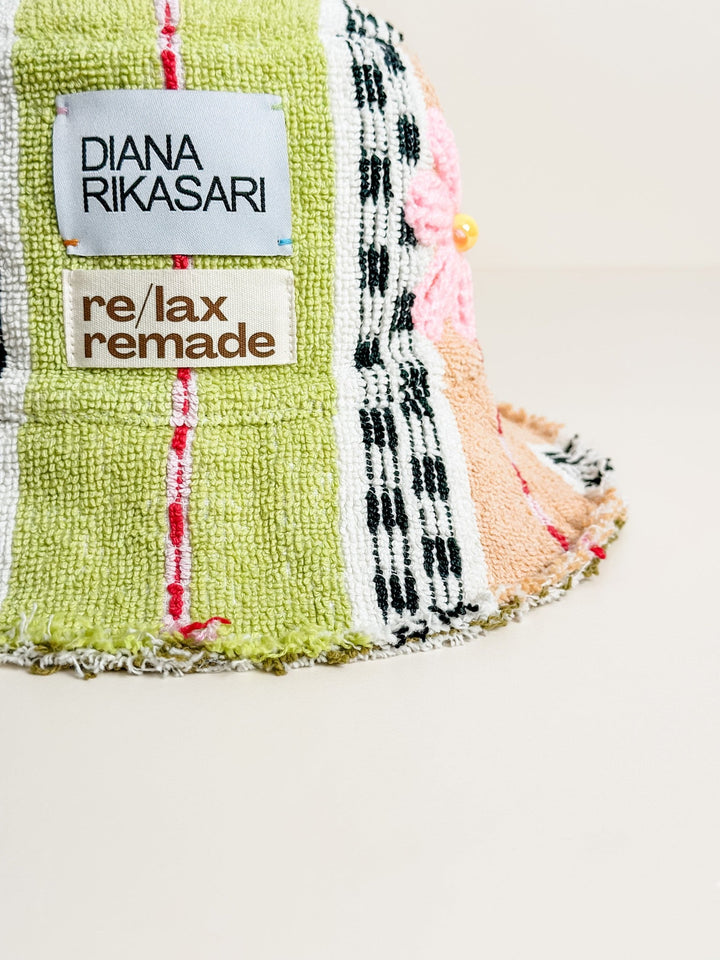 'Floral Racetrack' - Diana Rikasari x Re/lax Remade handmade by expert artisans from upcycled vintage towels, in Sydney.