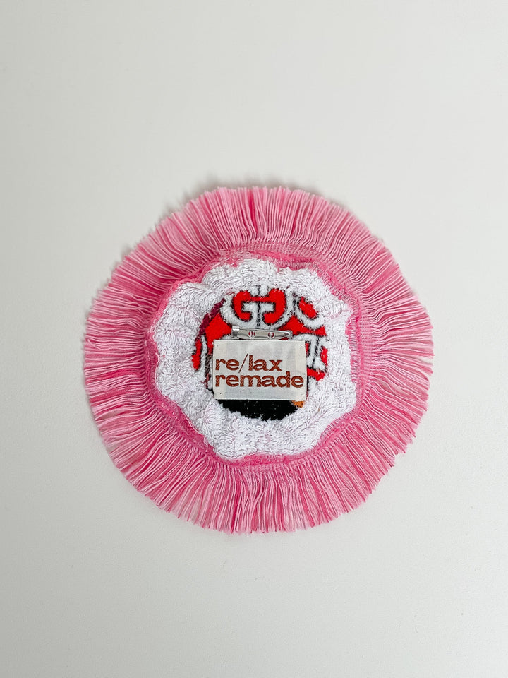 Re/lax Rosette #12 by Sophia handmade by expert artisans from upcycled vintage towels, in Sydney.