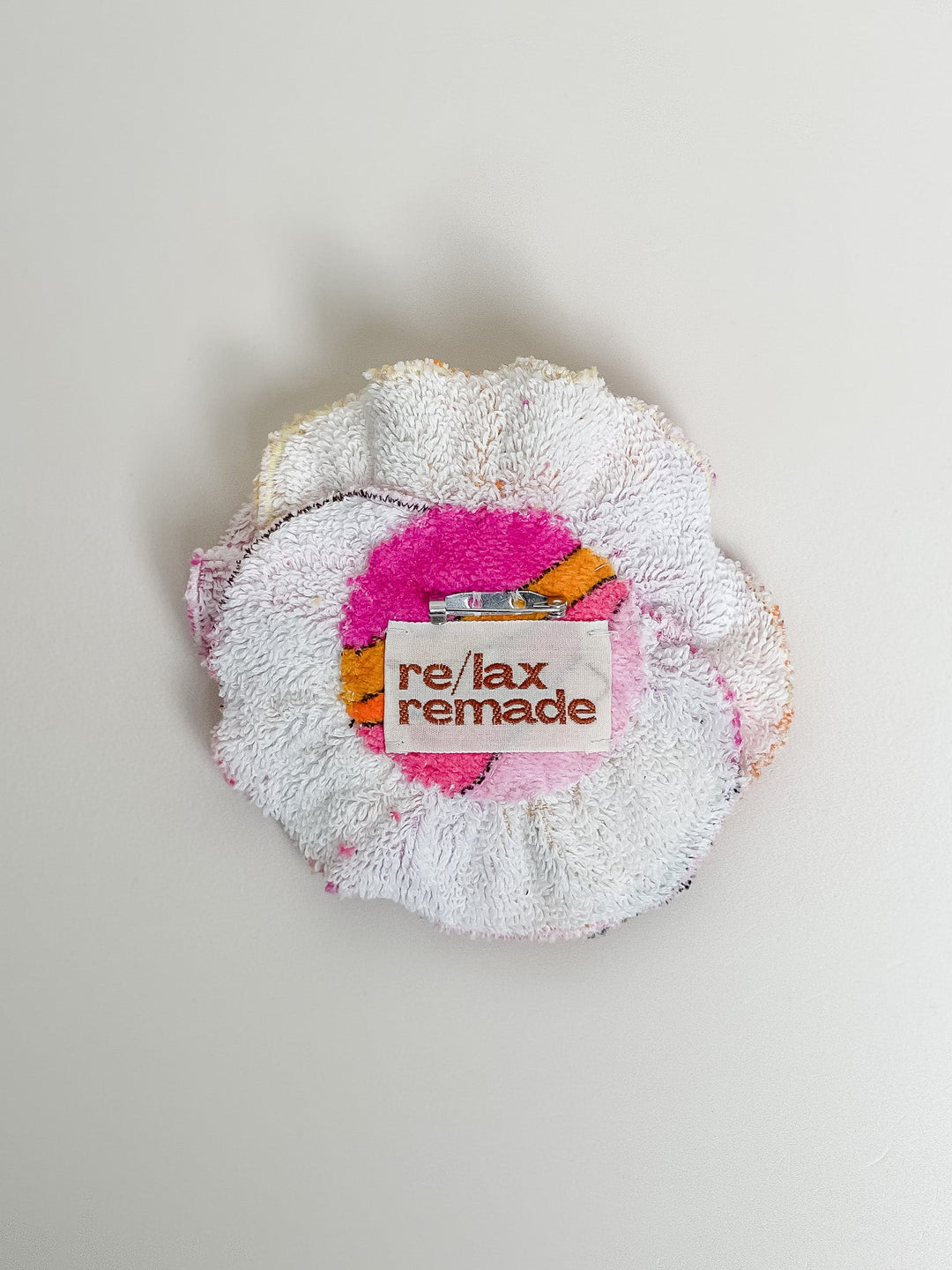 Re/lax Rosette #15 by Sophia handmade by expert artisans from upcycled vintage towels, in Sydney.