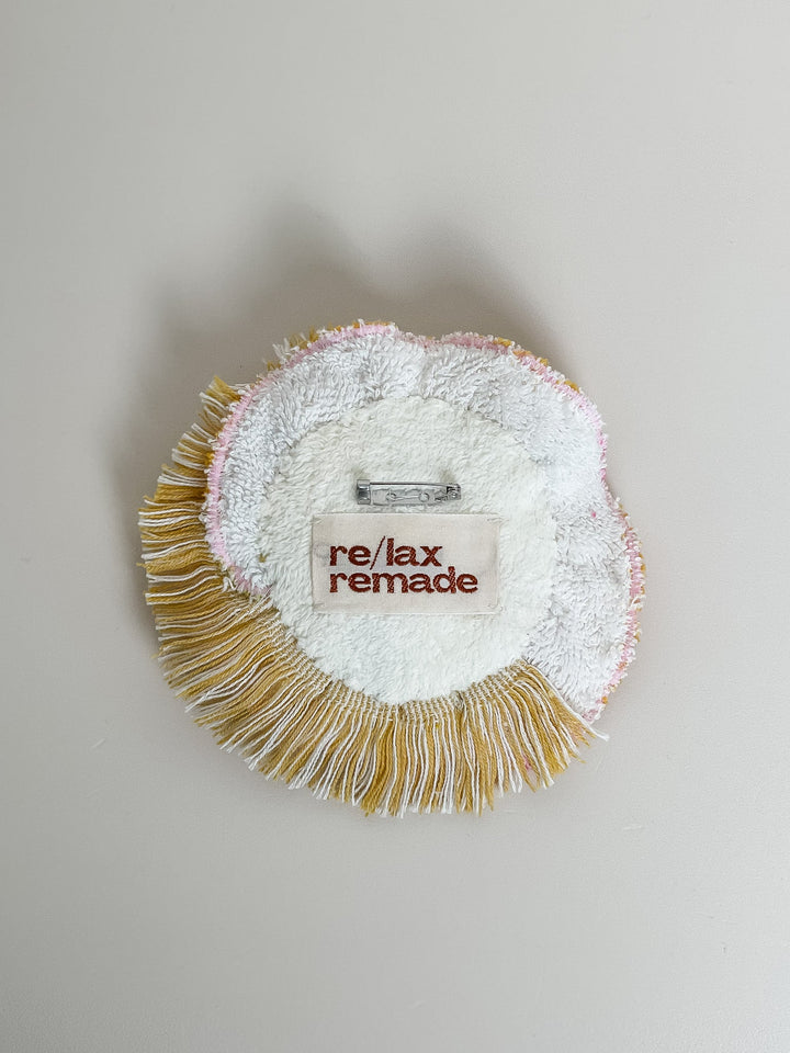 Re/lax Rosette #3 by Leigh handmade by expert artisans from upcycled vintage towels, in Sydney.