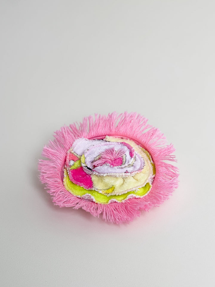 Re/lax Rosette #7 by Leigh handmade by expert artisans from upcycled vintage towels, in Sydney.