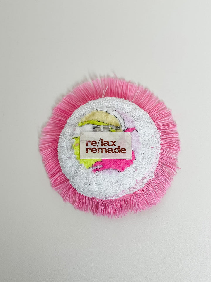 Re/lax Rosette #7 by Leigh handmade by expert artisans from upcycled vintage towels, in Sydney.