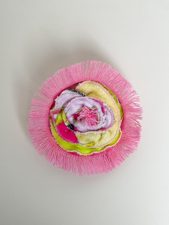 Re/lax Rosette #7 by Leigh handmade by expert artisans from upcycled vintage towels, in Sydney.