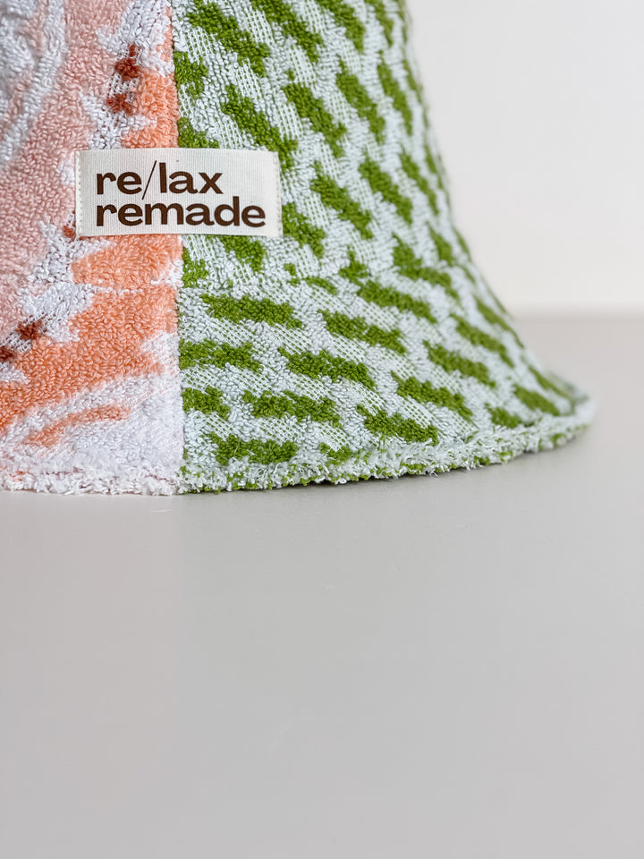 Re/lax Remade one-of-a-kind vintage towel hats, lovingly handmade in Australia from upcycled fabrics.